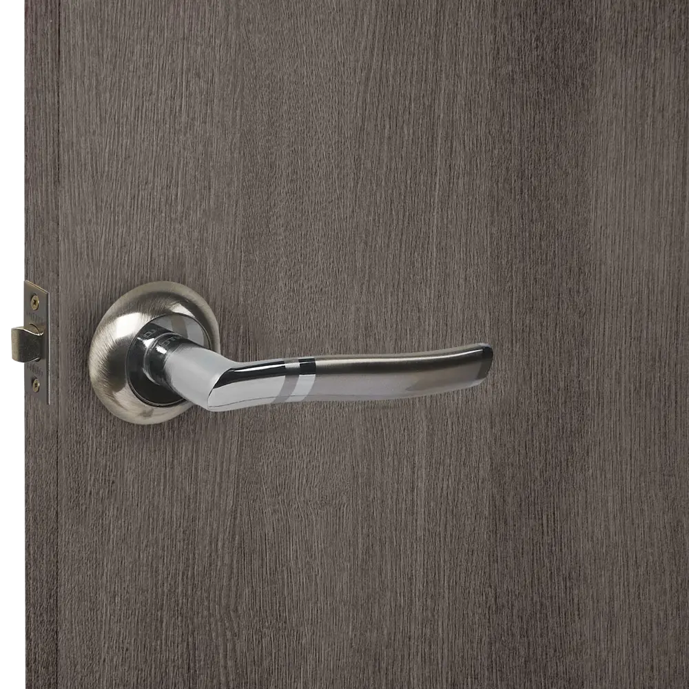 Дверные ручки Punto Jet без запирания цвет матовый никель/хром STLM-2066256 - Вид №6