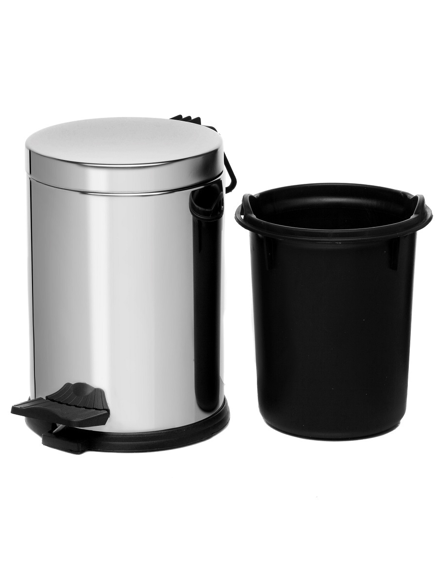 Вёдра с педалью и крышкой Andromeda 3L Mini Chrome NAVAKO 11001 - Вид №2