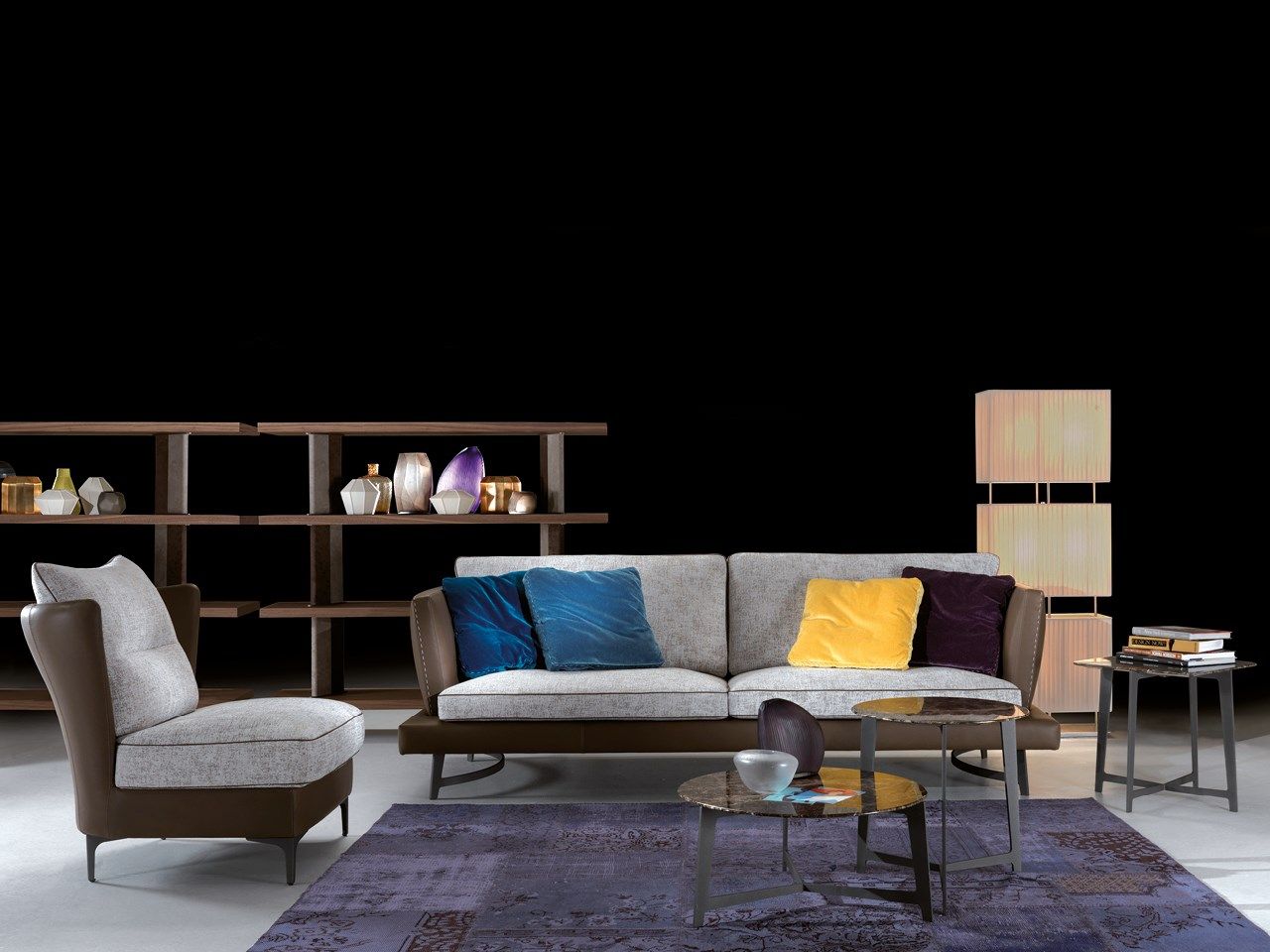 3-местный диван из ткани и кожи Borzalino MARTIN ARCH-00008448 - Вид №6