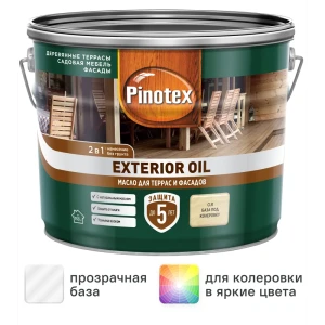 Защитное масло Pinotex Exterior Oil (CLR) цвет прозрачный 9 л