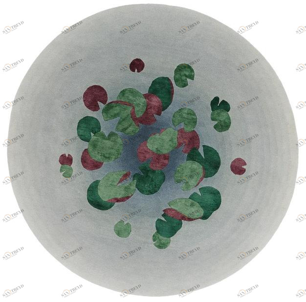 Deirdre Dyson Круглый шерстяной коврик ручной работы Vista sun-id-1474898