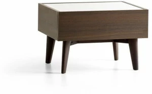 ZANETTE Прямоугольная прикроватная тумбочка из дуба с ящиками Amos