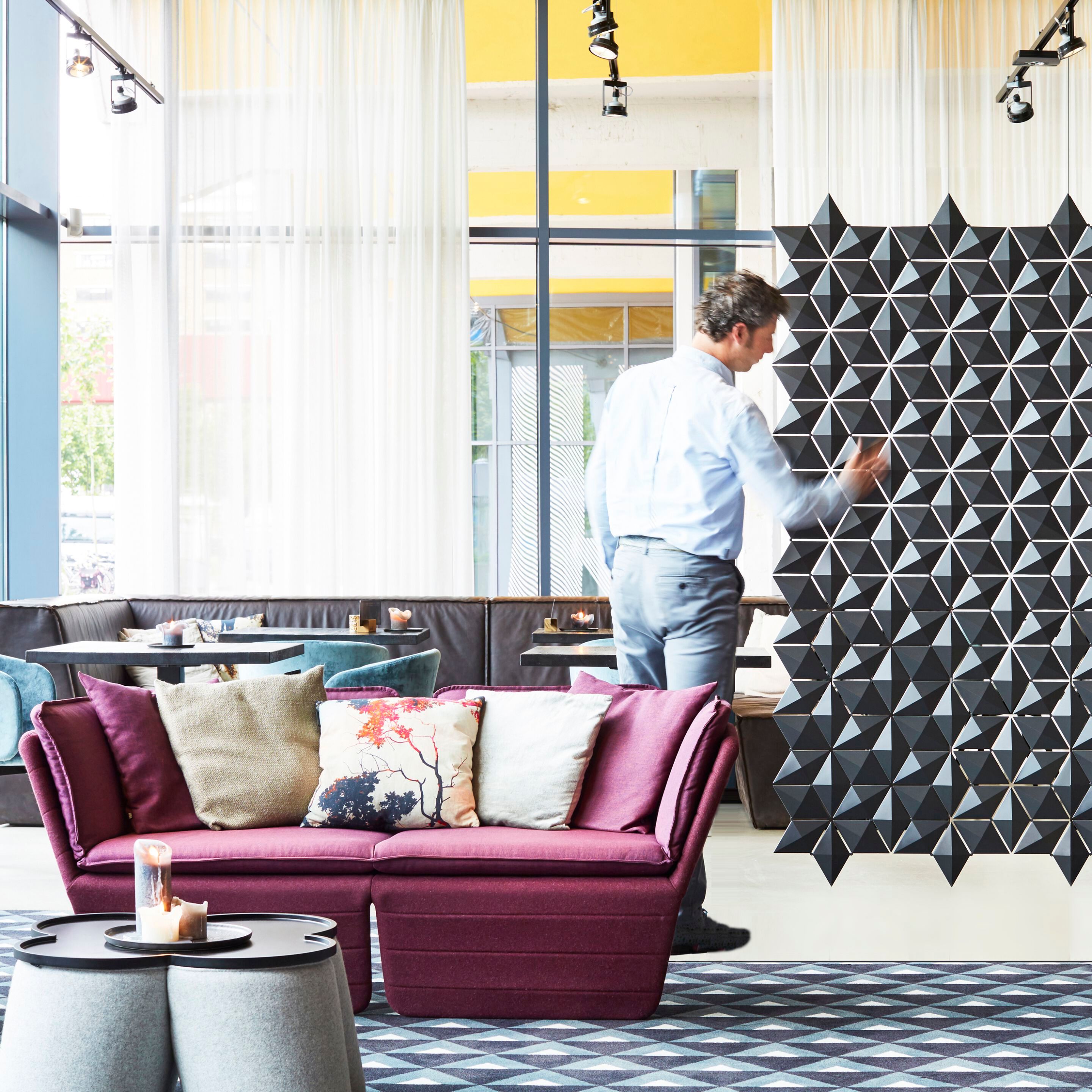 Подвесная перегородка bloomming FACET 306x197cm in grafite ARCH-00045911 - Вид №1