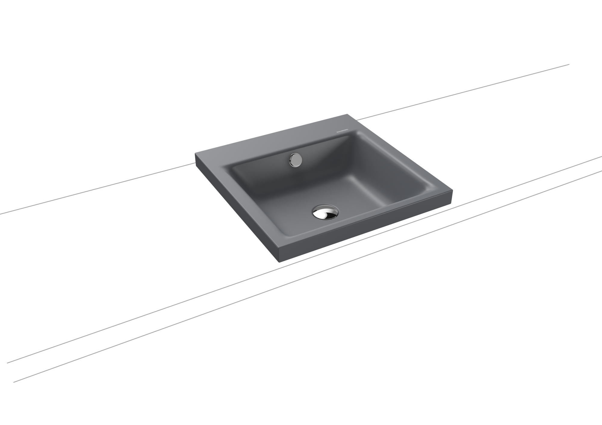Умывальник KALDEWEI Сталь эмалированная 3153 455 холодный серый 70 31533319455