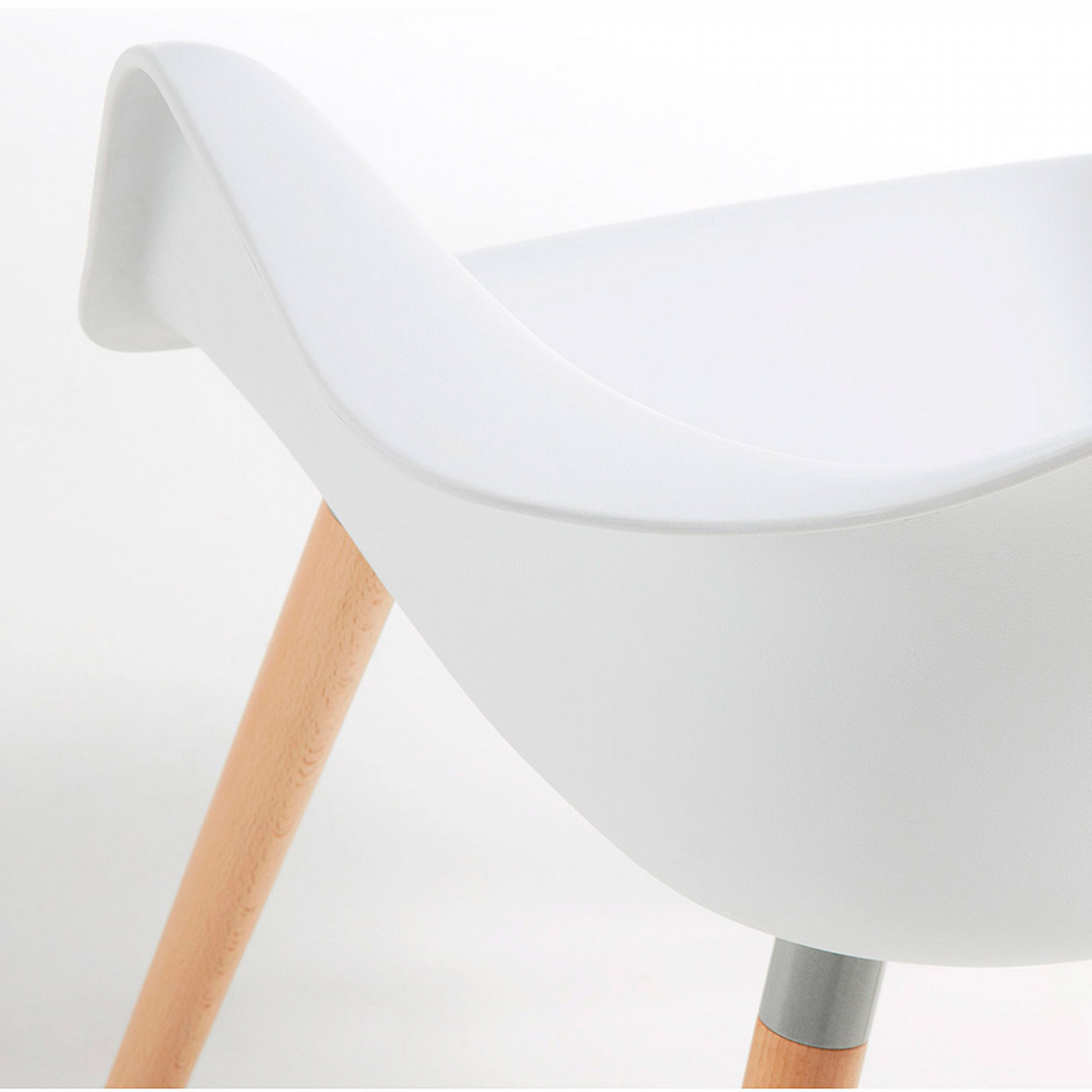 045564 Кресло белое пластик La Forma Kenna  - Вид №1