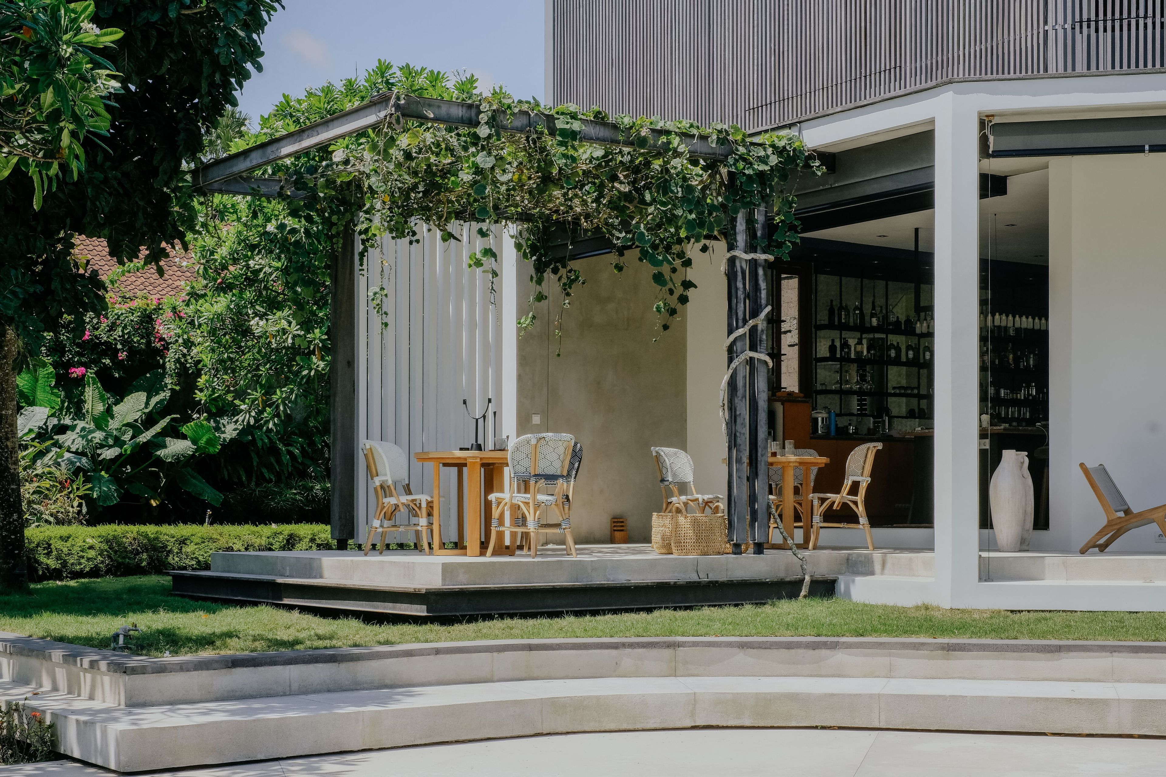 Ротанг сад стул с открытой спинкой cbdesign бистро ARCH-00150703 - Вид №15