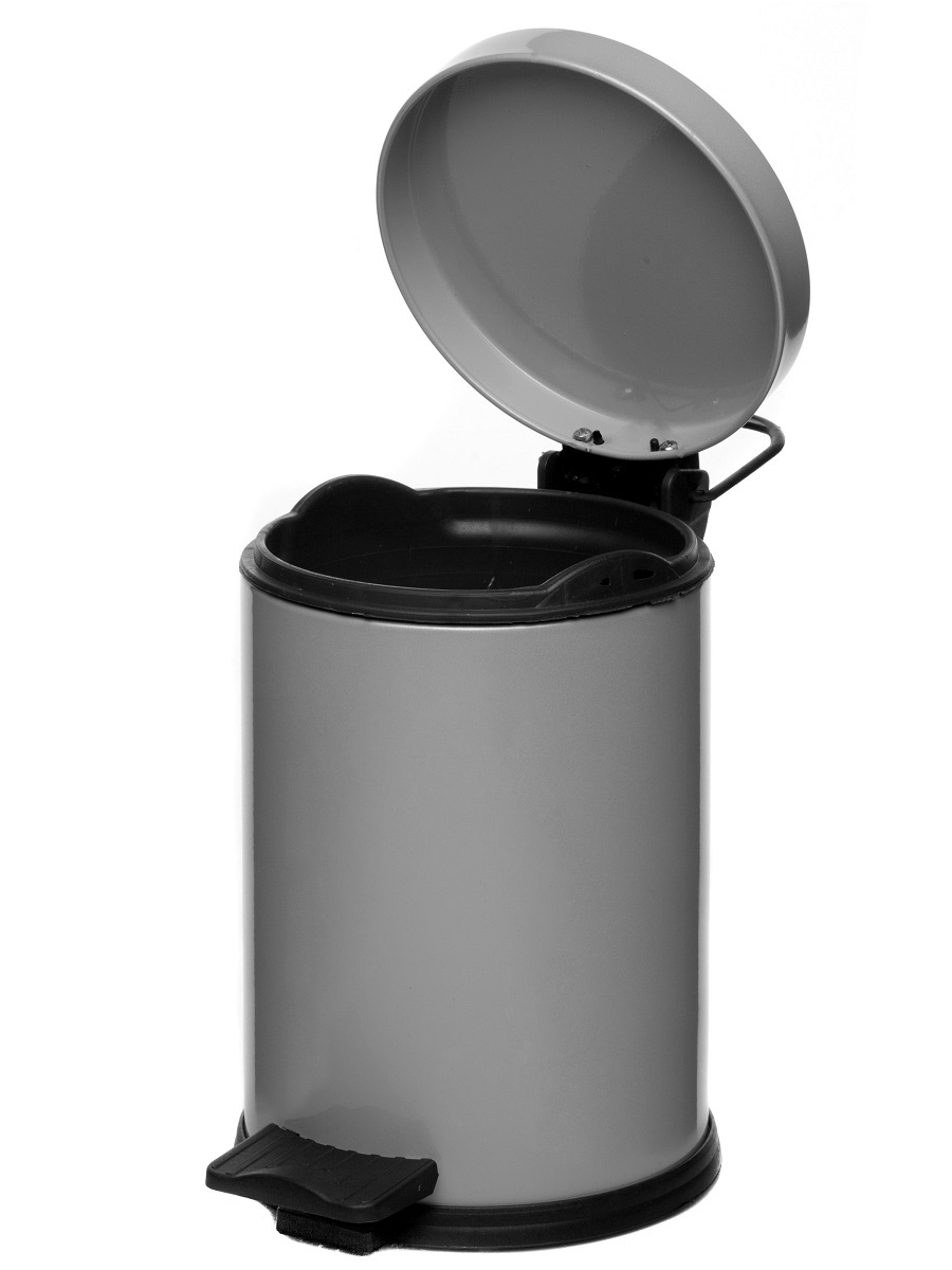 Вёдра с педалью и крышкой Aquila 3L Mini Grey NAVAKO 11025 - Вид №1