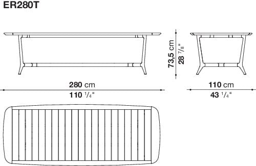 Прямоугольный садовый стол из тикового дерева B&B Italia Outdoor ARCH-00121005 - Вид №3