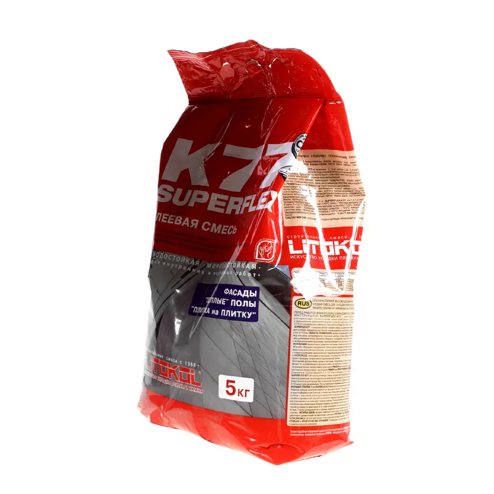 Клей для плитки Litokol Superflex K77 5 кг 14229105 STLM-2119051 - Вид №1