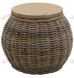 Il Giardino di Legno Круглый садовый столик из лозы Bongo Bong0469