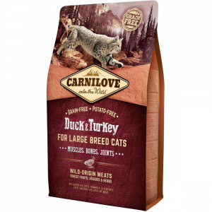 ПР0037851 Корм для кошек Carnilove для крупных пород, утка и индейка Brit