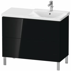 LC660204040 L-Cube Тумбочка напольная Черный глянцевый лак