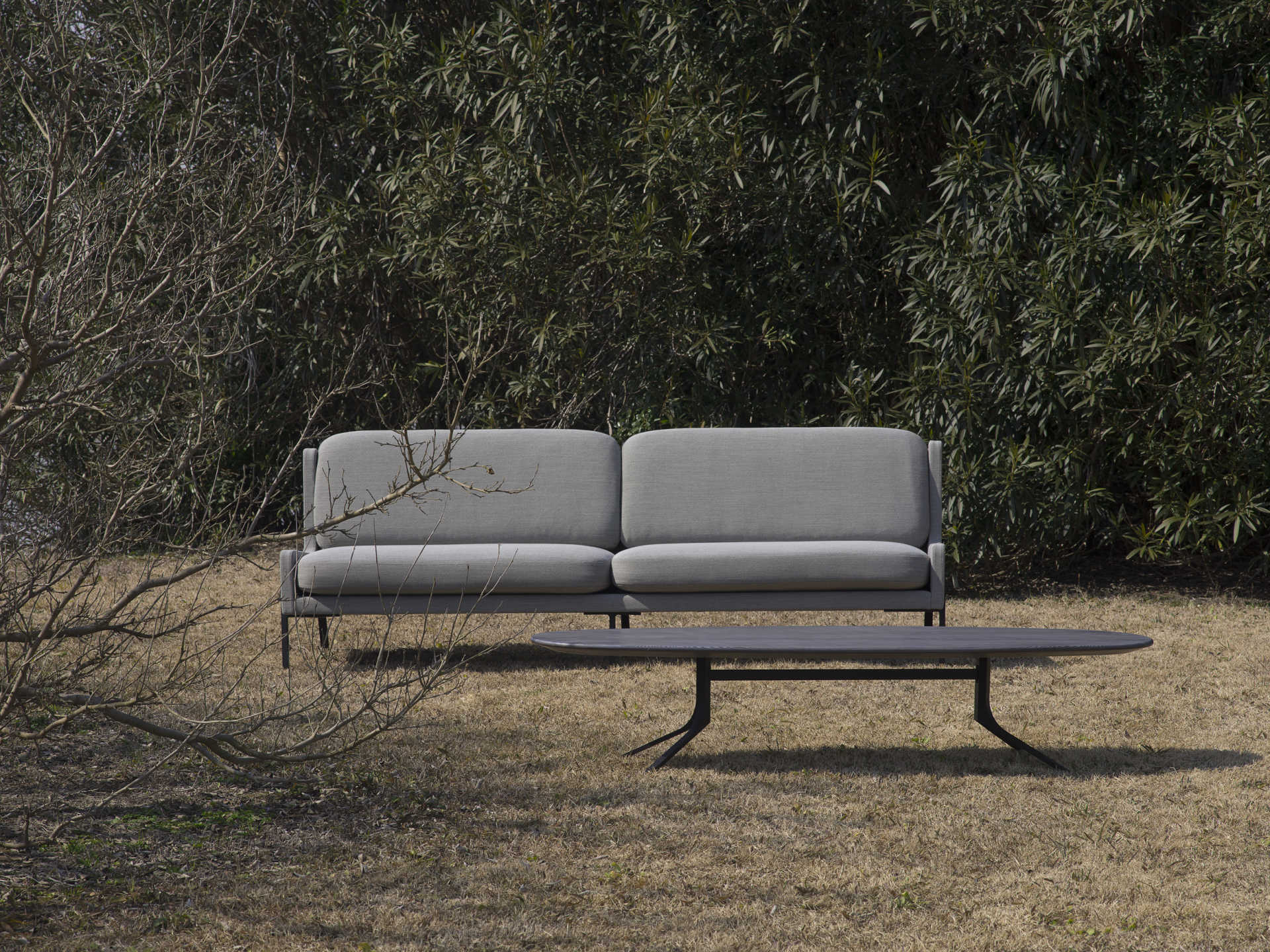 Журнальный столик Blink Oval - Деревянная столешница Stellar Works BL-T220-WD - Вид №3