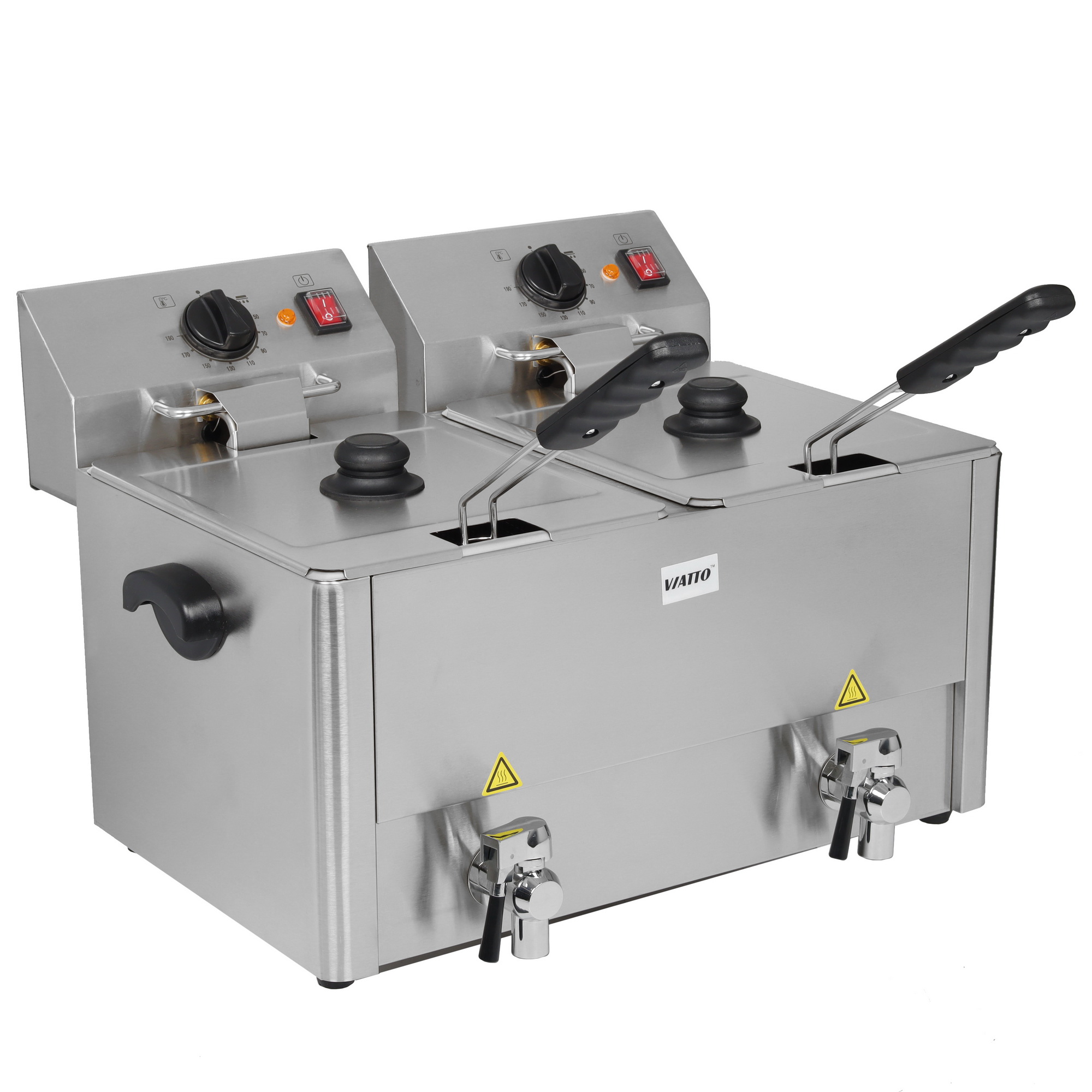 9985896 Фритюрница Viatto HDF8+8 серебристый STDN-0143503