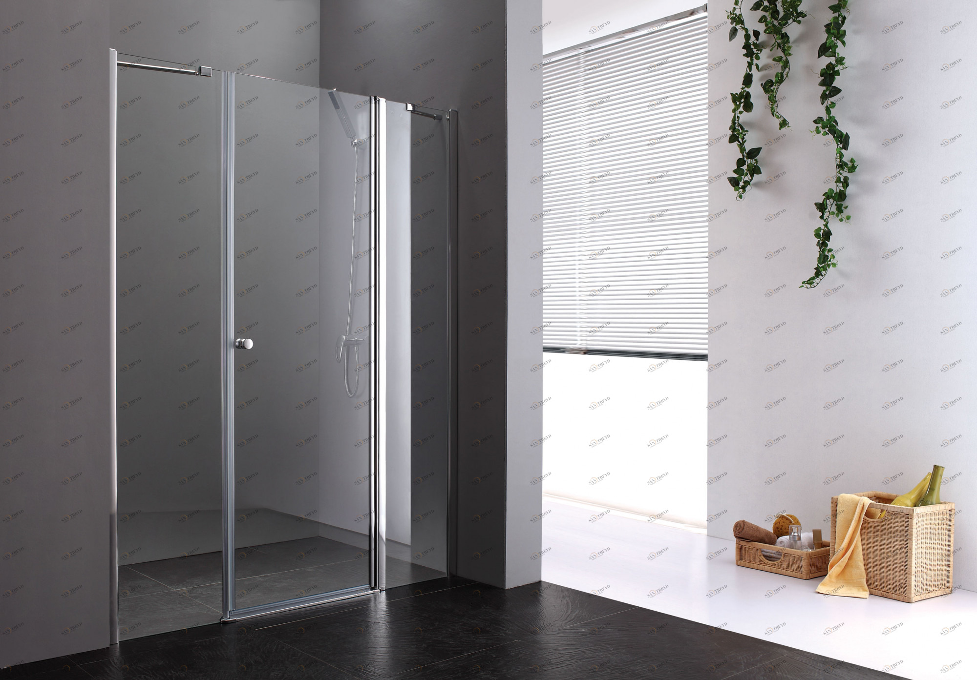 Душевая дверь в нишу CEZARES ELENA-W-B-13-100+60/30-C-Cr