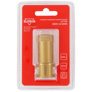 Алмазная коронка алмазная Elitech 1820.121600 9186953