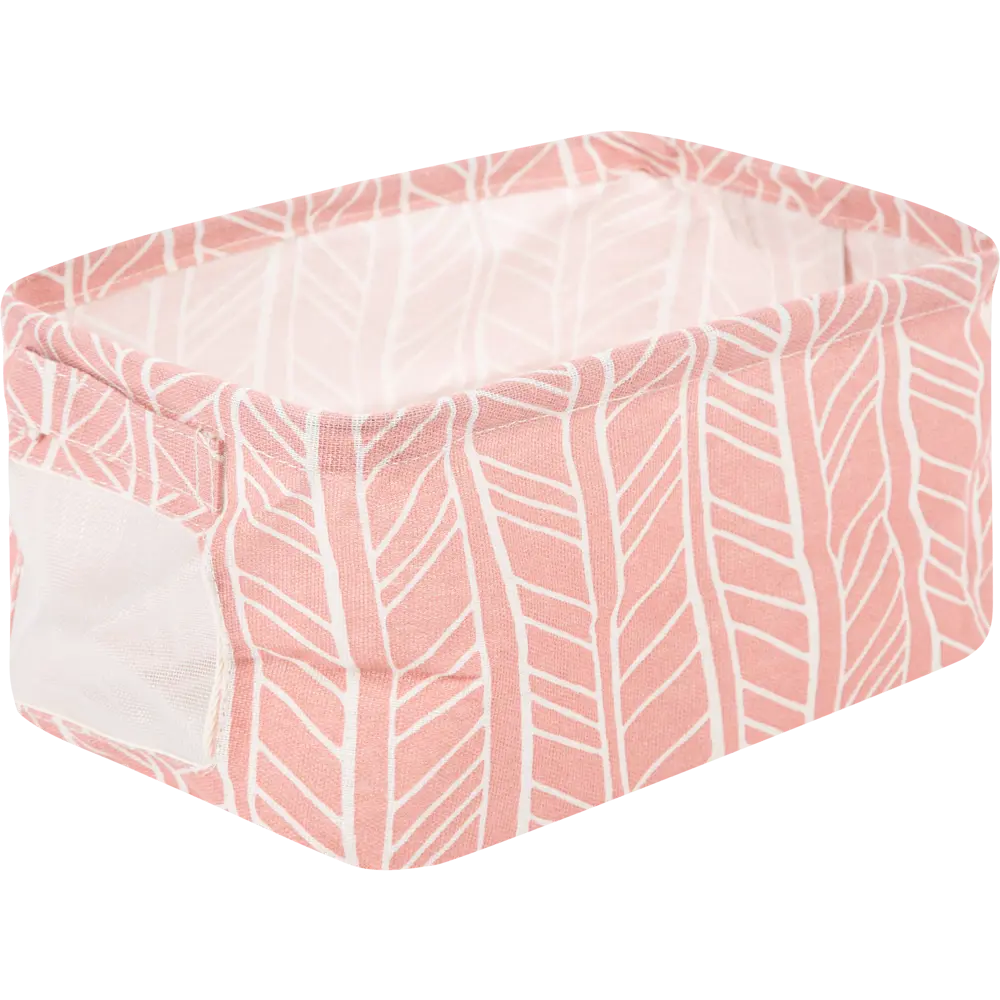Короб складной Native 18x27x15 см полиэстер цвет розовый с ручками 82769460 STLM-2081119 Santreyd