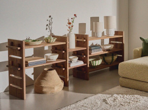 Восстановленная деревянная секционная полка