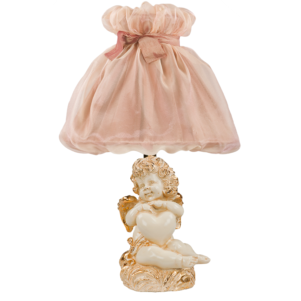 32090,34001 Настольная лампа Сердце Купидона Айвори Мадлен Солнечный персик BOGACHO 4627138210925, 4627138150788