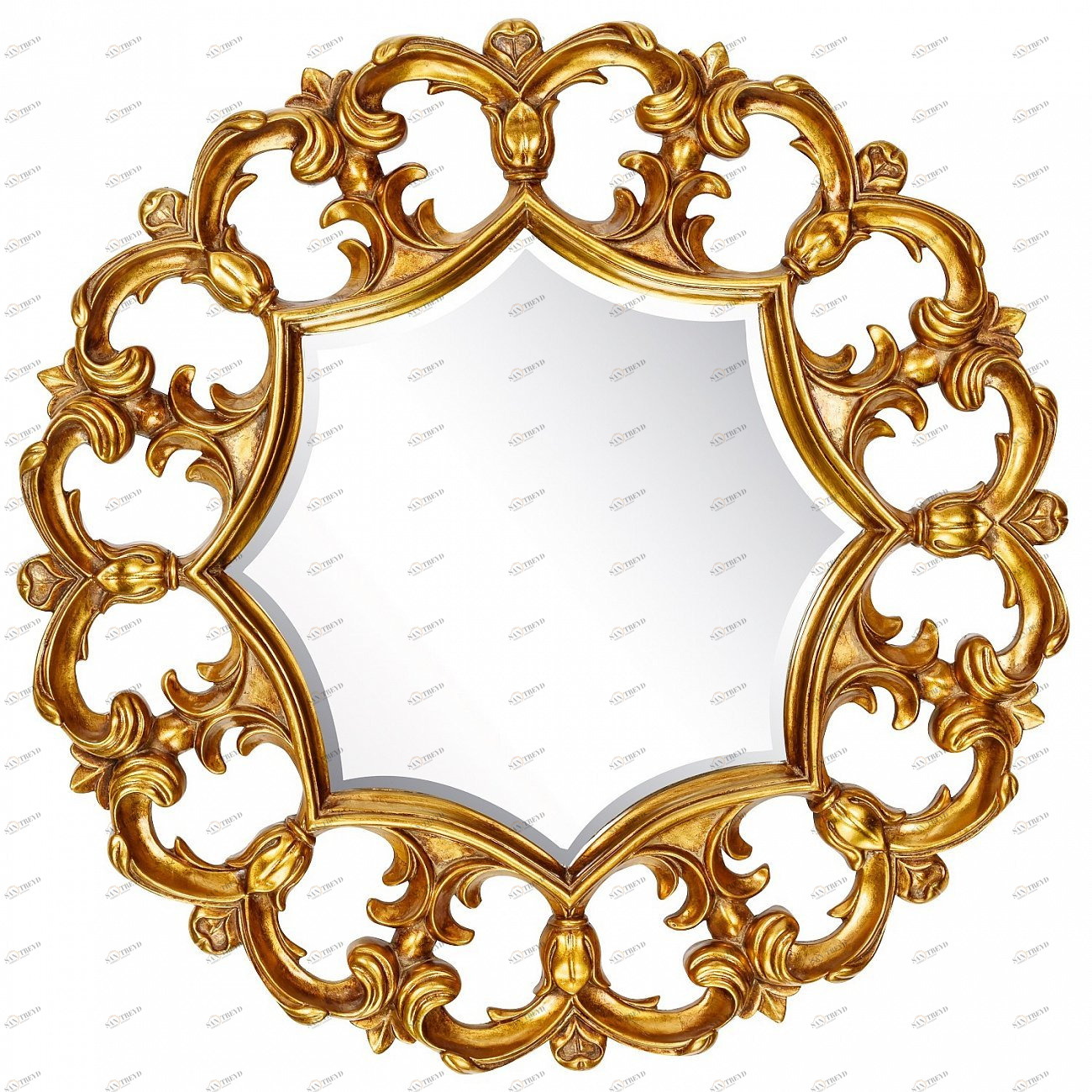 Зеркало настенное круглое 81 см античное золото Florian Gold ART-ZERKALO ДИЗАЙНЕРСКИЕ 00-3884087 Зеркальный;золото 