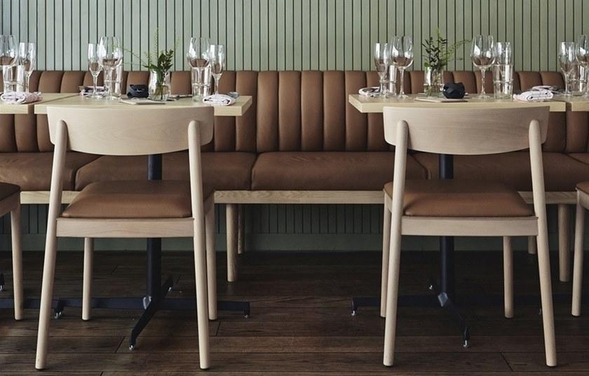 Andreu World Штабелируемый стул из бука со встроенной подушкой Smart Si0611  - Вид №4