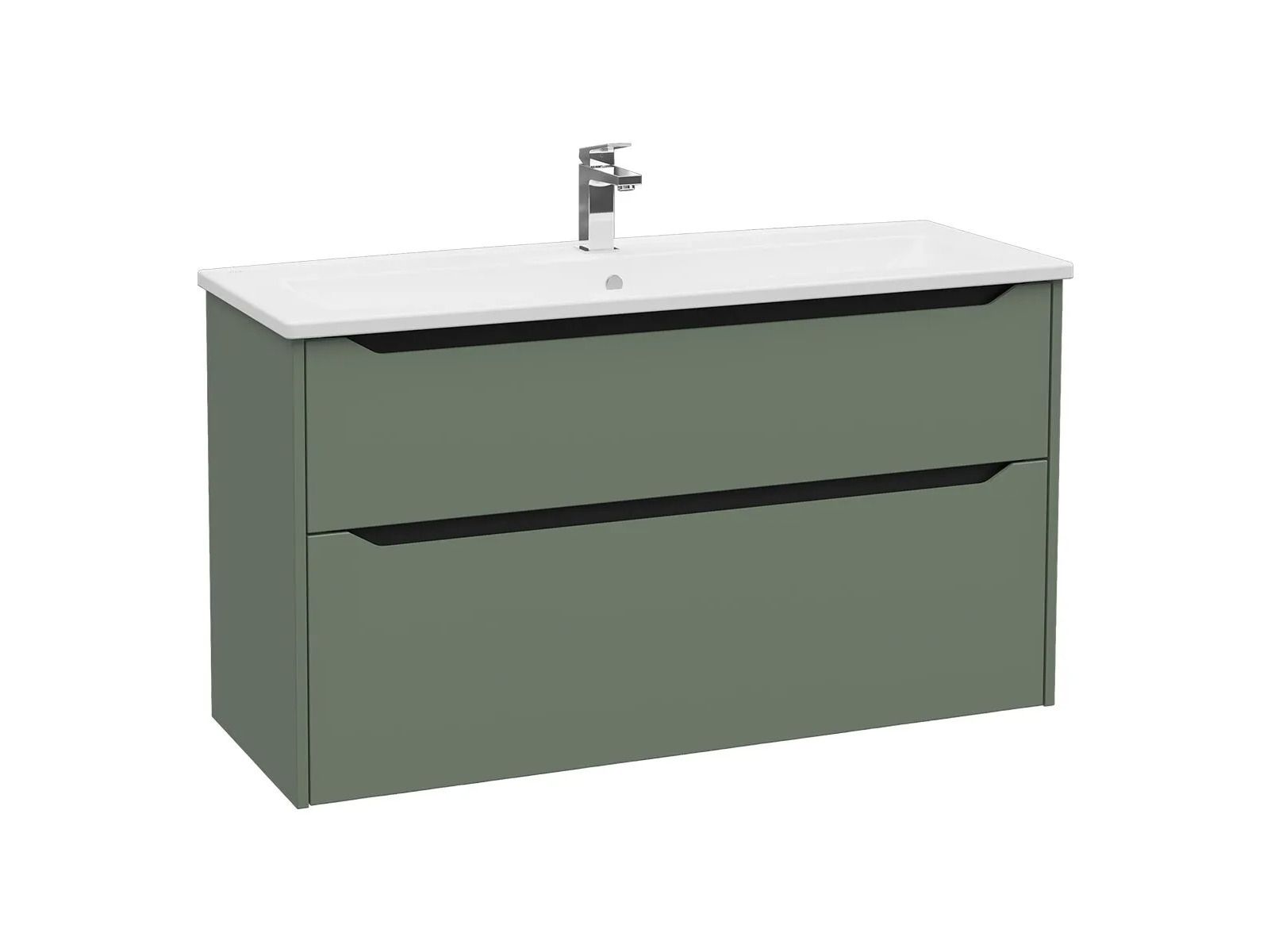 Подвесной шкаф для умывальника со встроенной раковиной с ящиками VitrA Bathrooms Integra Square ARCH-00087865