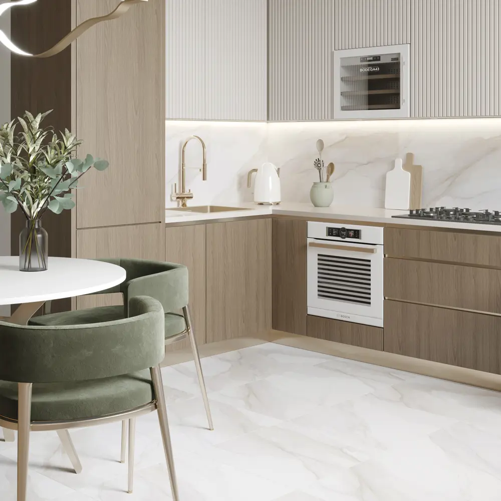 Глазурованный керамогранит LB Ceramics Москва белокаменная 60x120 см 1.44 м² матовый цвет светло-бежевый 89458580 STLM-2122882 - Вид №3