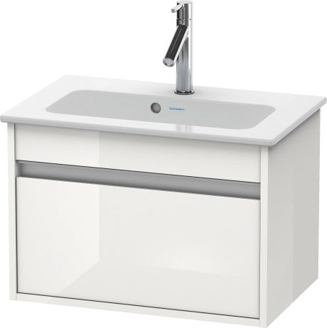 KT642200909 Тумбочка подвесная компакт Ketho #KT6422 600 x 385 мм Светло-голубой матовый декор Duravit - Вид №2