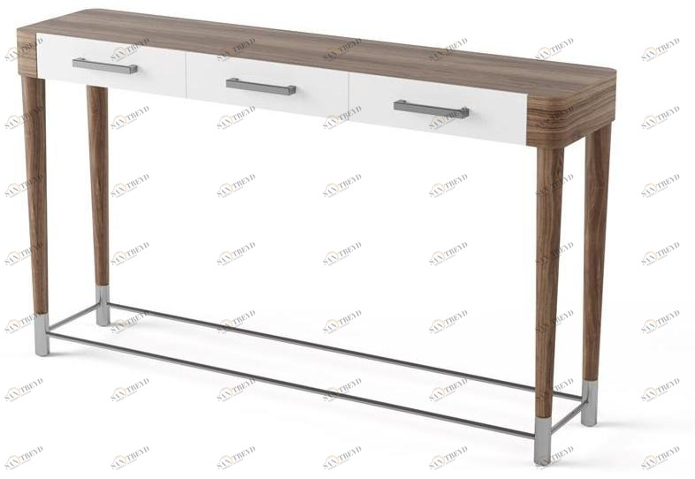 DWFI Прямоугольная консоль из фанерованной древесины с ящиками  00002601 