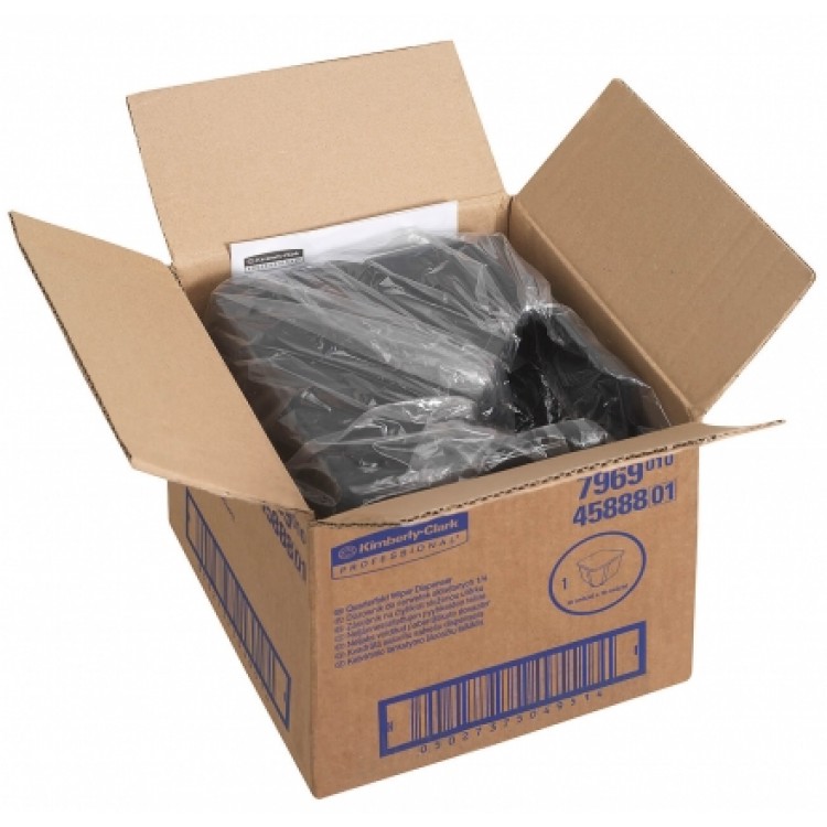 7969 Kimberly Clark Диспенсер для протирочных салфеток WypAll сложенных в четверо черный Kimberly Clark Professional 7969 черный  - Вид №5