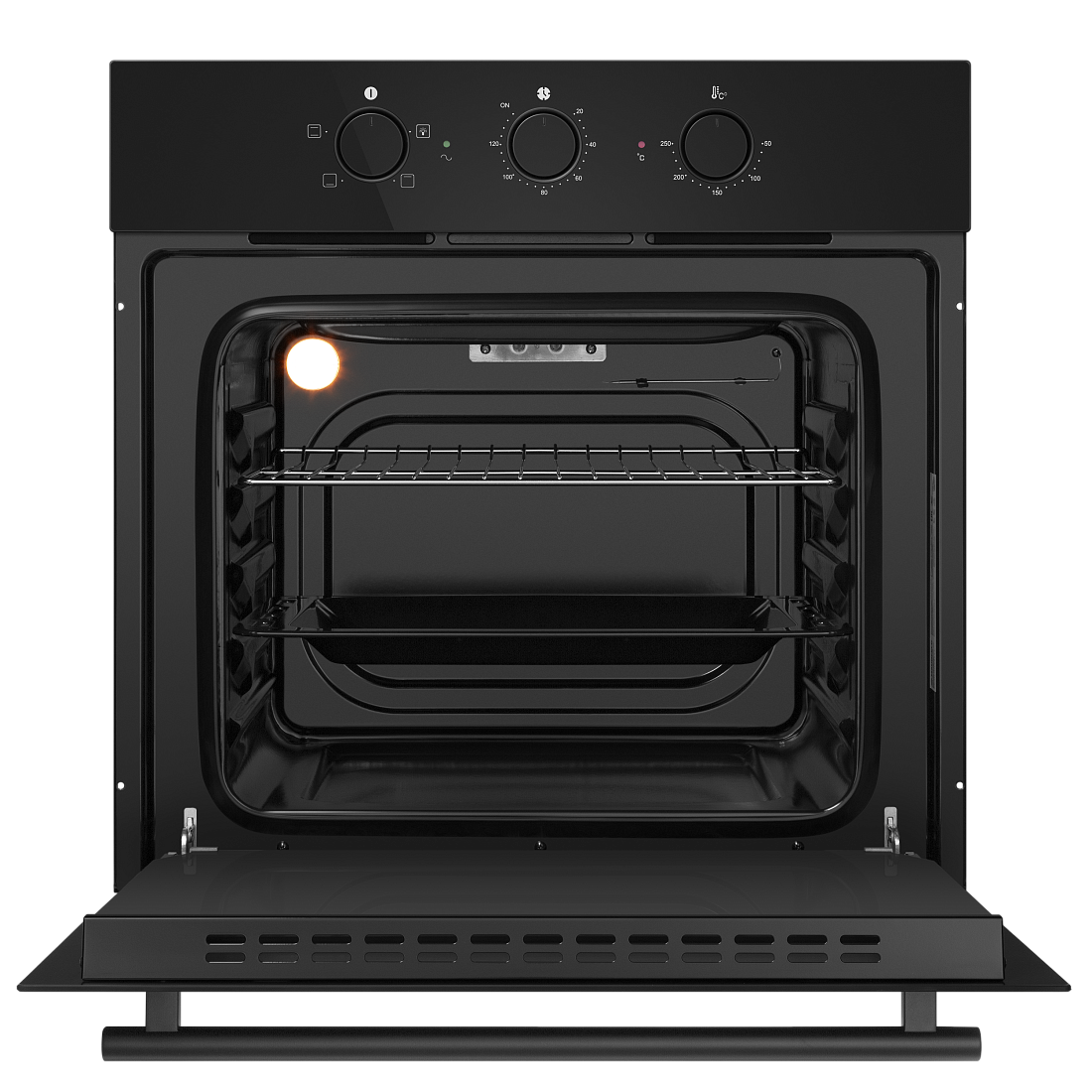9100954 Электрический духовой шкаф HOMSair OES604BK2 черный STDN-0113591 - Вид №1