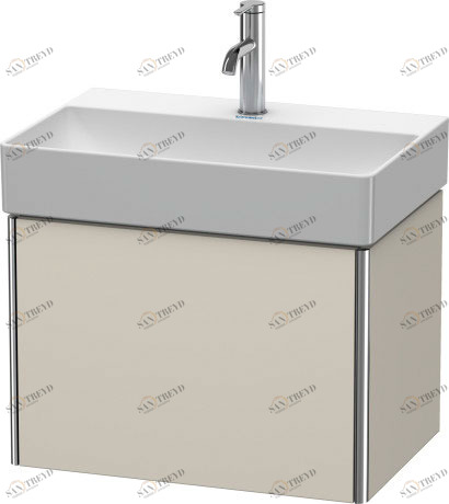XS406709191 Тумбочка подвесная компакт XSquare #XS4067 584 x 390 мм Серо-коричневый декор Duravit