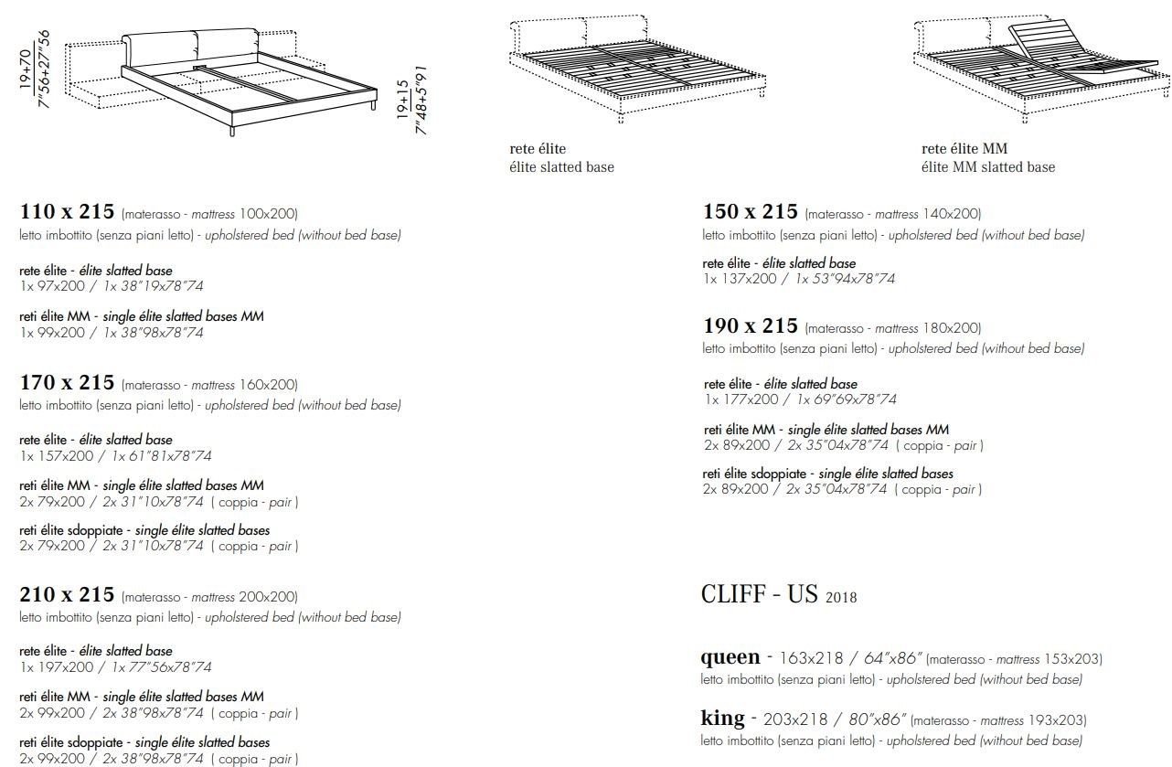 Секционная мягкая текстильная кровать с спинкой Meridiani ARCH-00049119 - Вид №7