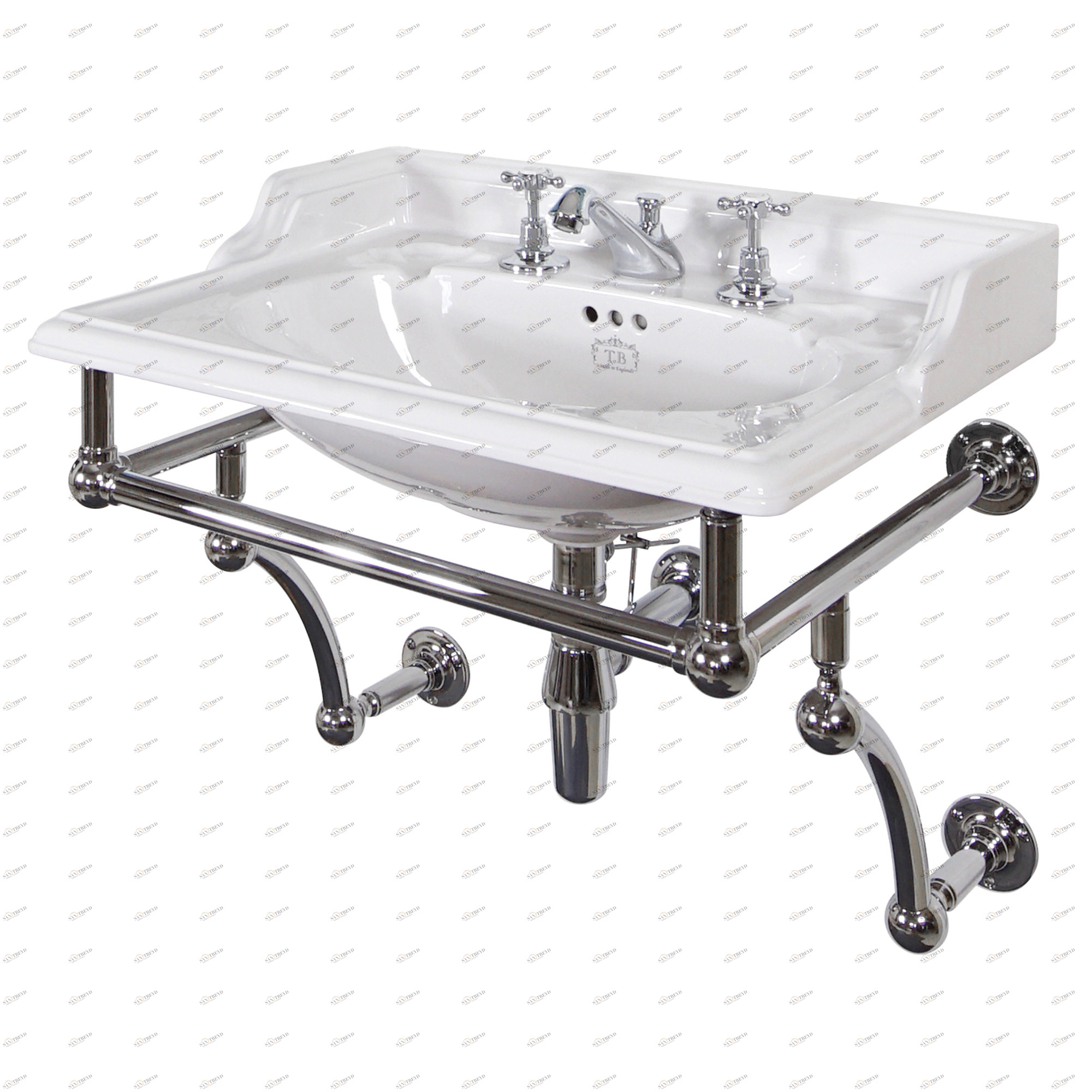 Traditional bathrooms Умывальник LIVERPOOL стандартный с подвесной консолью Tb-my-03