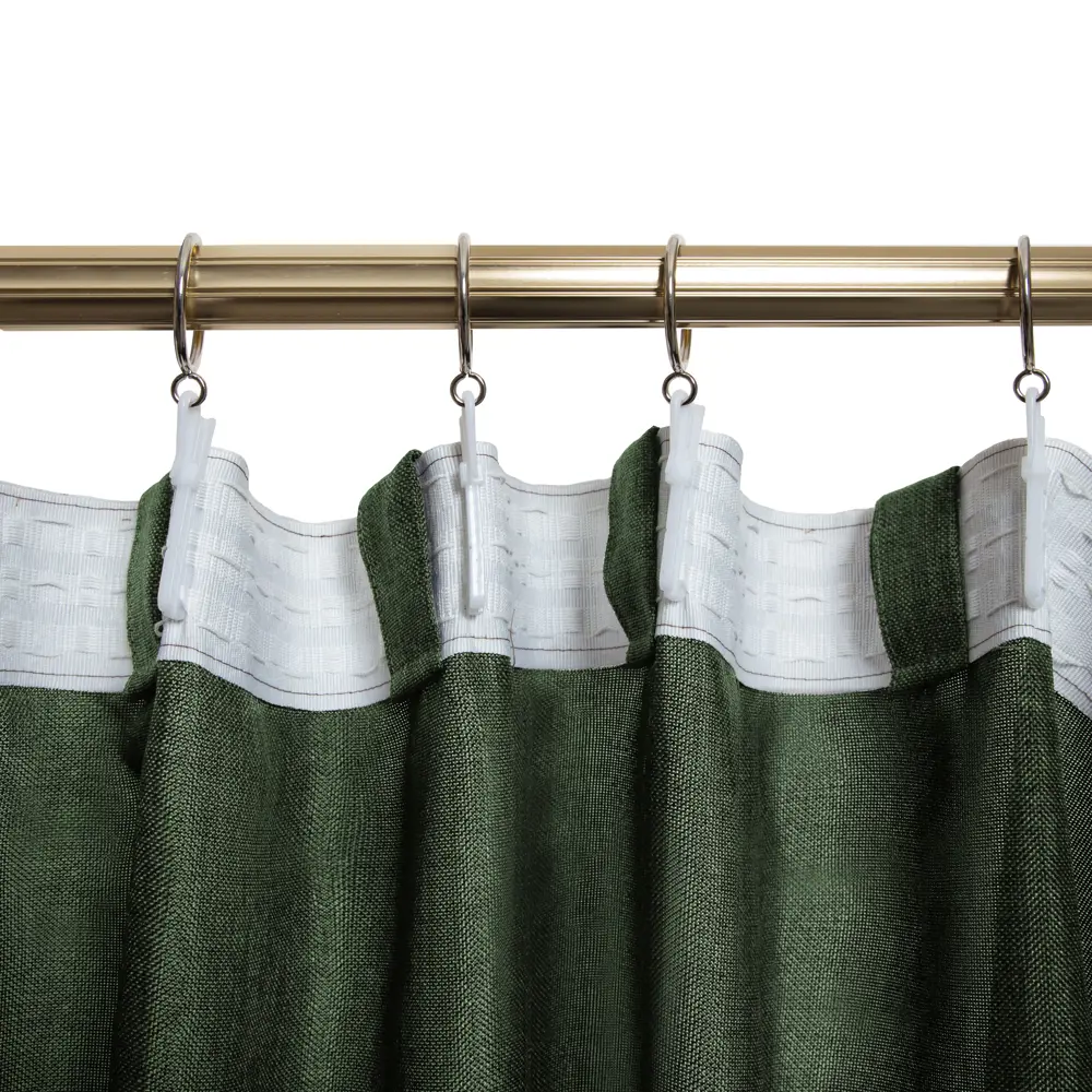 KREAFORTA Looks - штора на ленте с петлями 200×260 см зелёная рогожка 89405472 STLM-1568376 - Вид №6