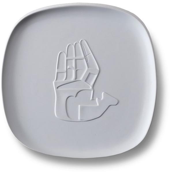 Cassina Квадратный поднос из фарфора Gnr collection chandigarh Gnr 30 - Вид №1