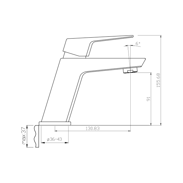 35-04P GRANO white  Смеситель для умывальника  ARGO kran 3504pgranowhite - Вид №1