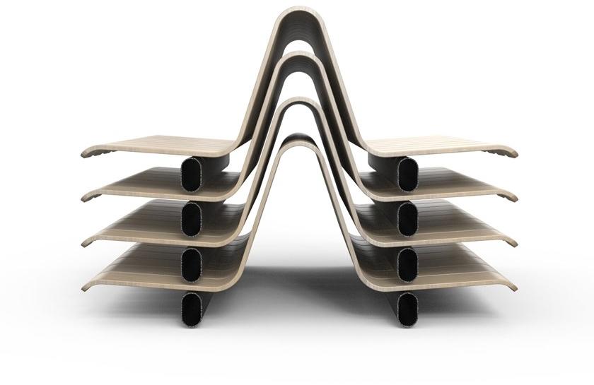 Green Furniture Concept Модульная скамья из фанеры Ascent sun-id-1423042 - Вид №5