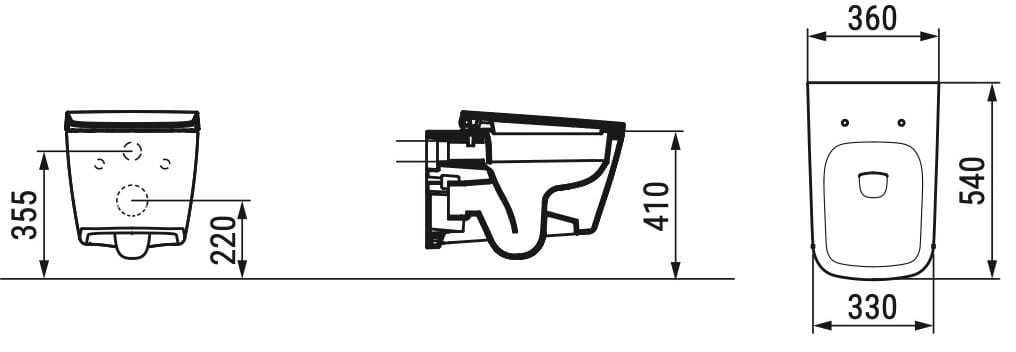 Керамический подвесной туалет без бриды Ceramica Dolomite Mia ARCH-00126272 - Вид №5