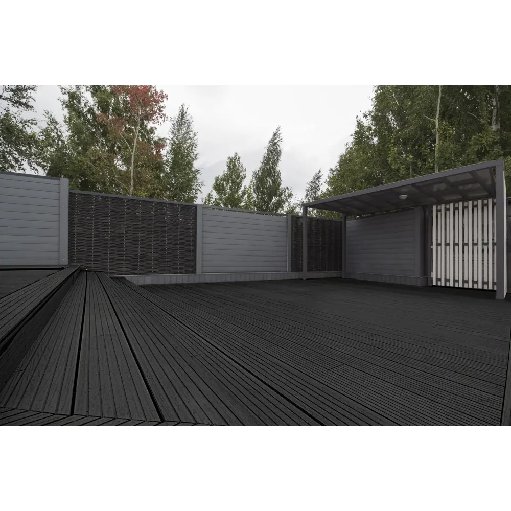 Террасная доска ДПК MultiDeck цвет черный 3000х150х27 мм 0.45 м² 82736291 STLM-2103987 МУЛЬТИДЕК  - Вид №12