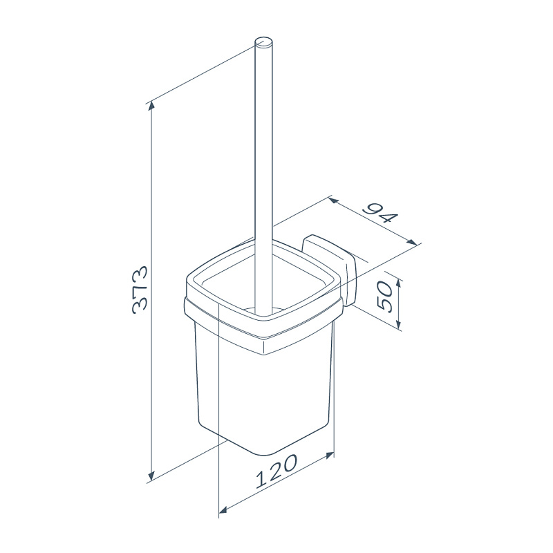 A9033422 Стойка с туалетной щеткой черная AM.PM Gem - Вид №5