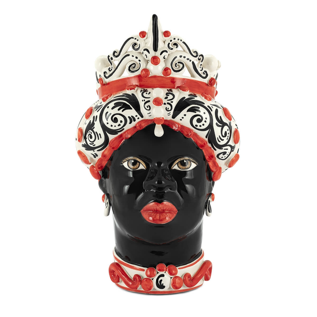 200656-BR ABHIKA ВАЗА MORO LADY MEDIUM BLACK/RED 