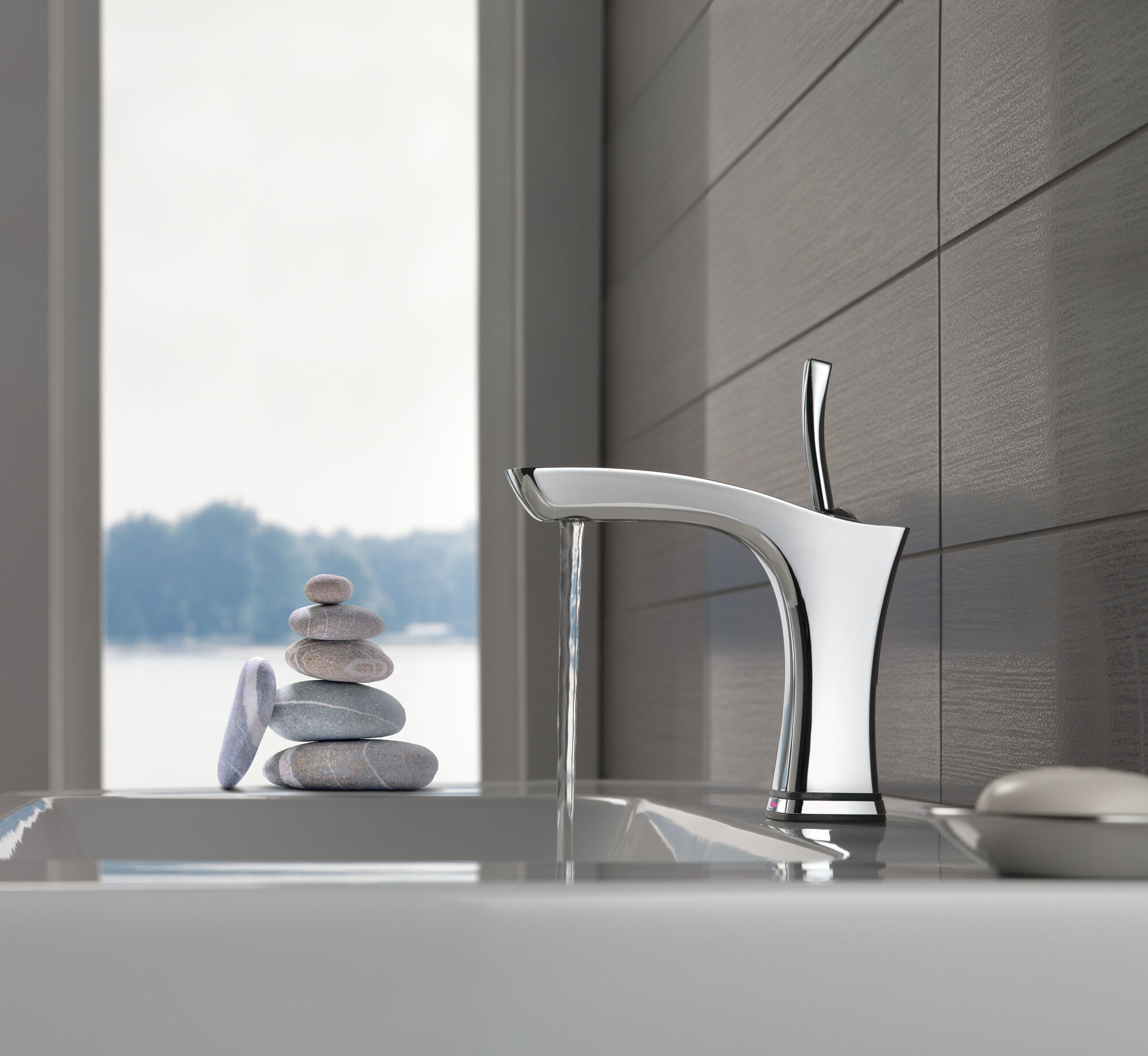 552TLF-PN Смеситель для ванной с одной ручкой с технологией Touch2O.xt® Delta Faucet Tesla Полированный никель - Вид №2