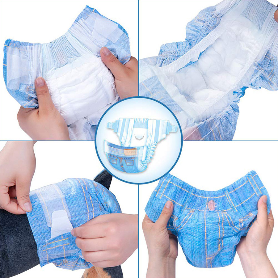 ПР0047521 Одноразовые впитывающие подгузники для животных JEANS DIAPER размер S, 8шт PET SOFT  - Вид №3