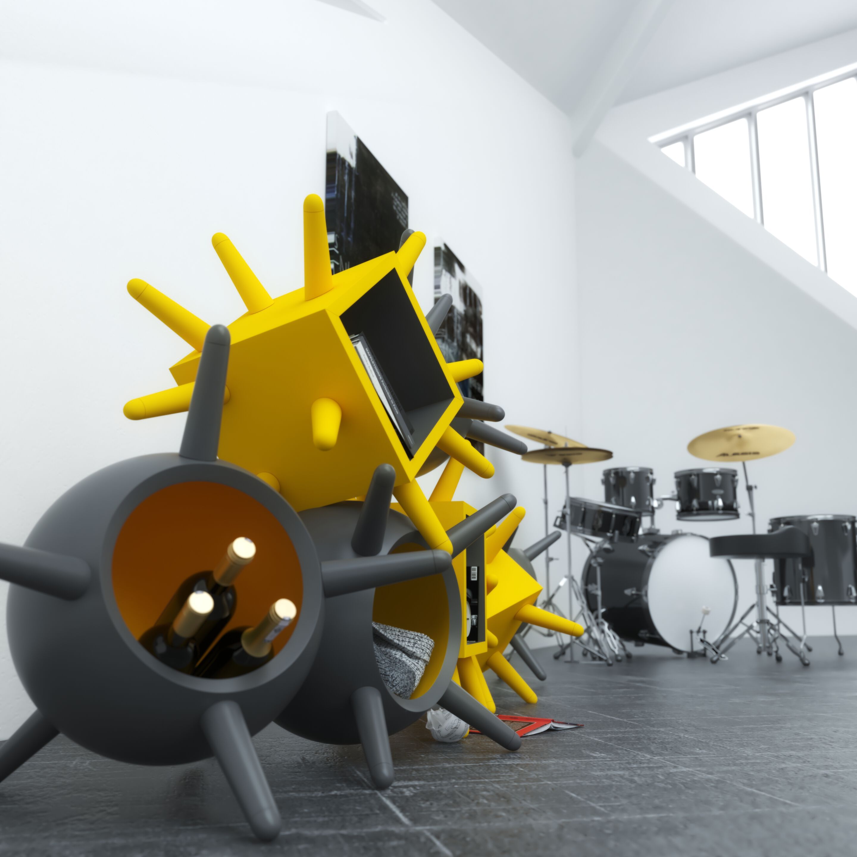 Деревянный модульный книжный шкаф Concepticon OLEG ARCH-00085734 - Вид №4