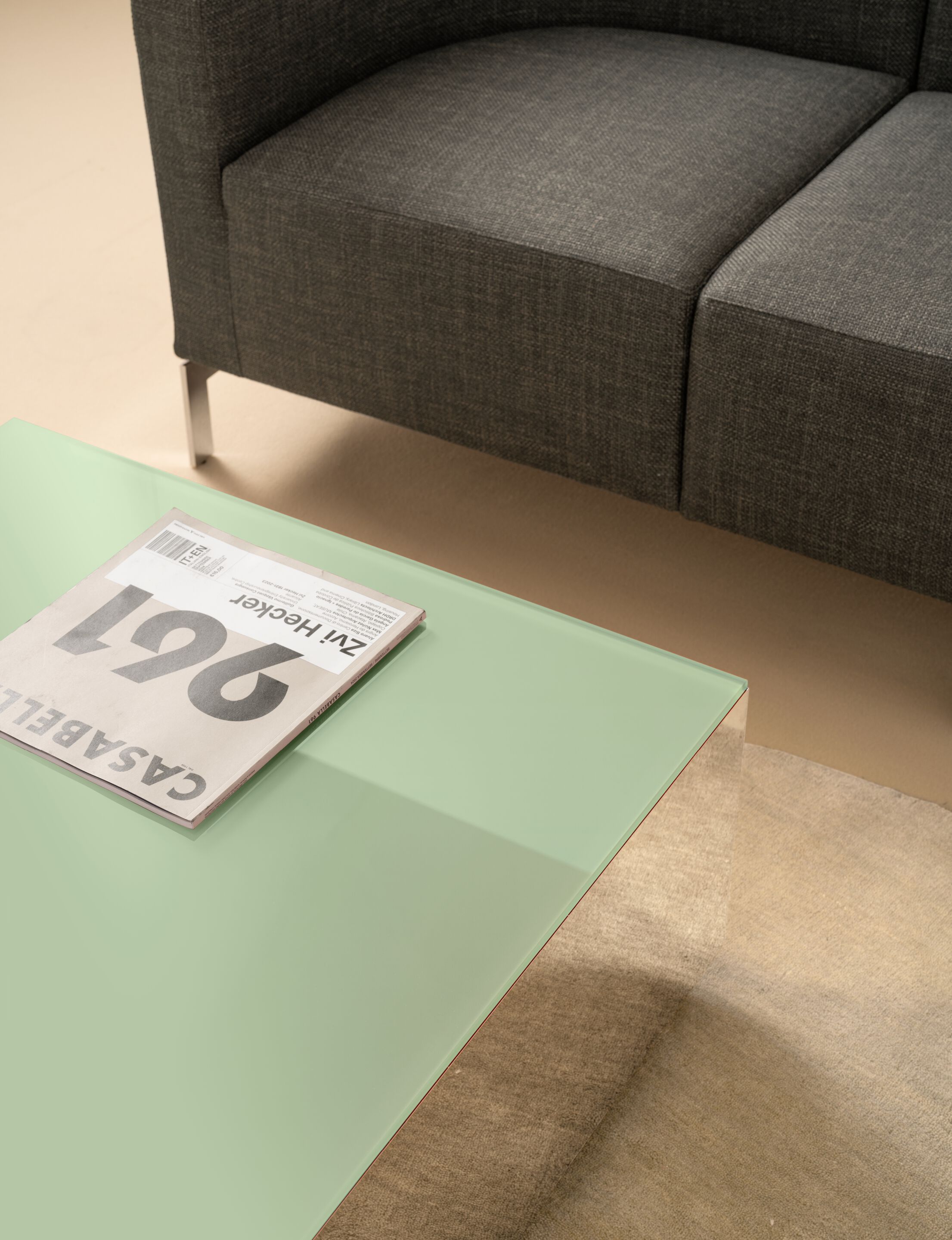 Квадратный низкий журнальный столик из зеркального стекла Quinti Sedute MIRROR ARCH-00009082 - Вид №2