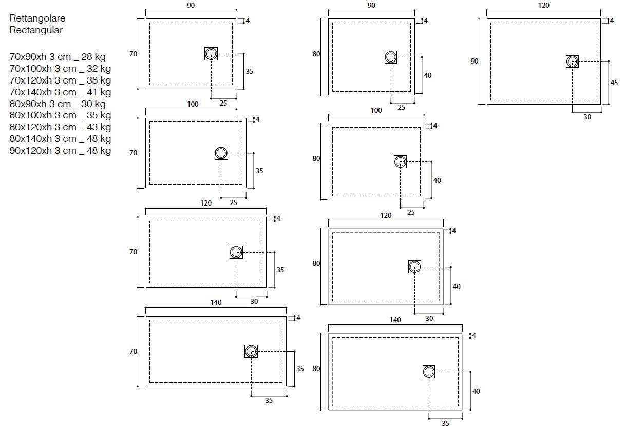 Керамический прямоугольный нескользящий поддон для душа TAMANACO CERAMIC 30 ARCH-00147403 - Вид №2