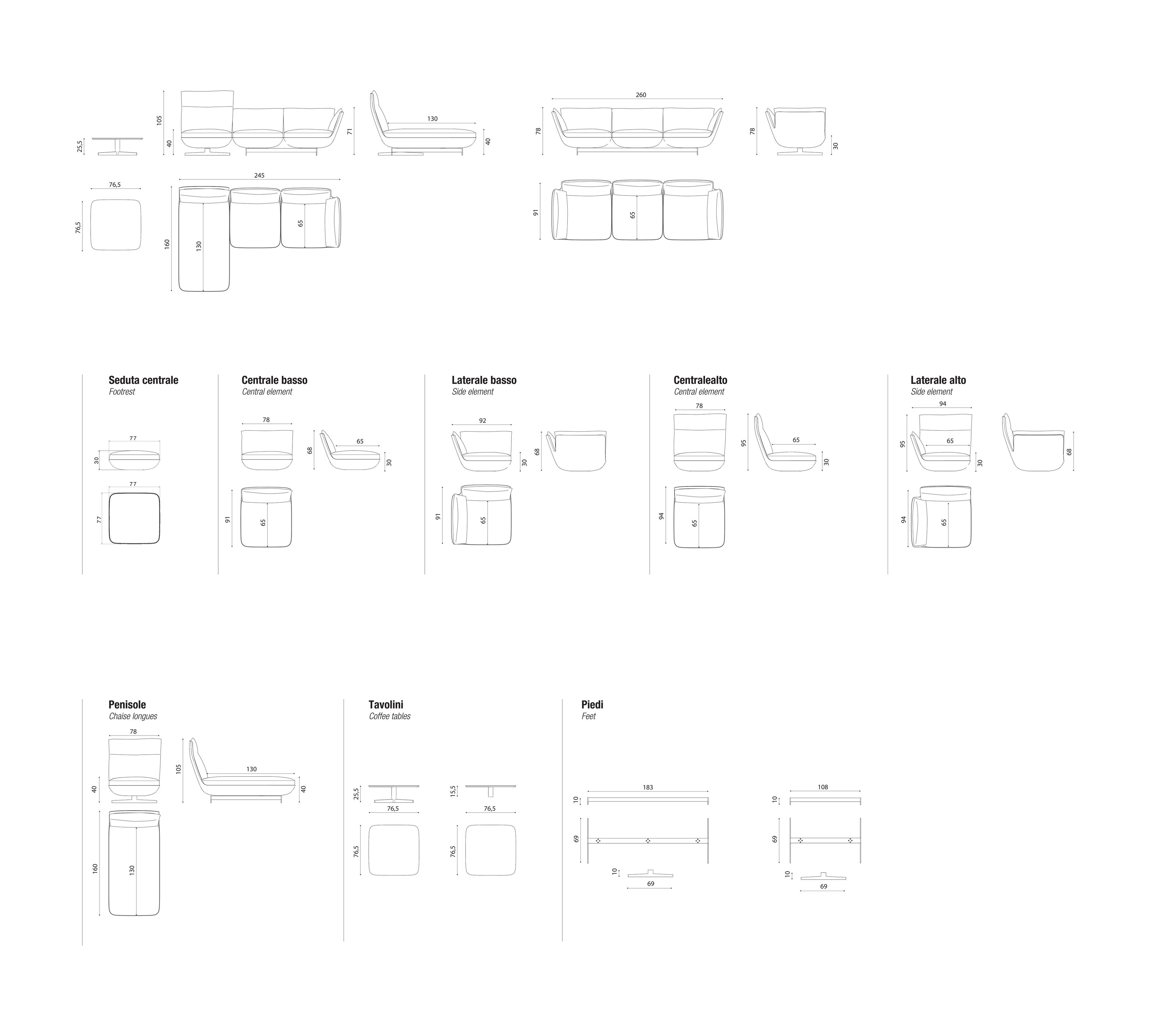 3-местный тканевый секционный диван Twils Biggie ARCH-00054358 - Вид №4