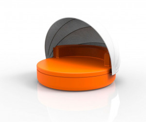 088228 Кровать Ulm c фиксированной спинкой и складным навесом Vondom Vela