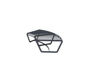 Изогнутая стальная скамья без спинки